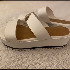white platform sandals